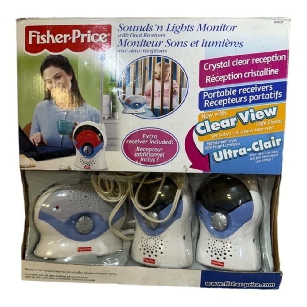 Fisher price sound and lights monitor with dual receivers in orginial box